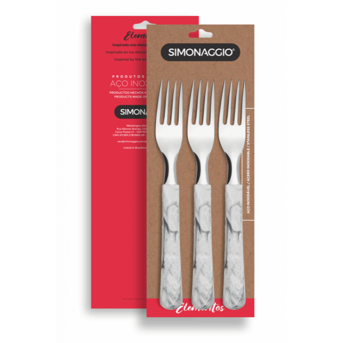 Set 6 furculite Simonaggio Elementos Marble