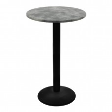 Masa bar Raki Copperfield 60xh112cm blat werzalit si picior metalic negru 43xh110cm