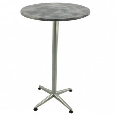 Masa bar Raki Copperfield blat werzalit 70xh107cm cu picior metalic clasic gri h105