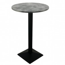 Masa bar Raki Copperfield blat werzalit 70xh112cm cu picior metalic negru 40x40xh110cm