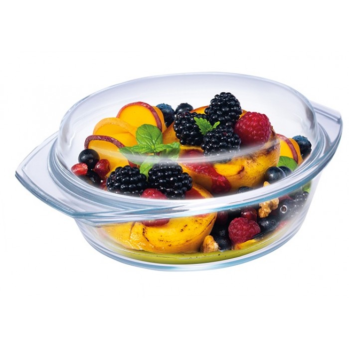 Vas yena cu capac WOL sticla termorezistenta 2,4l 27x22,8xh10,6cm