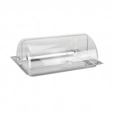 Set bufet RAKI, platou inox dreptunghiular cu capac acrilic, 56x36cm