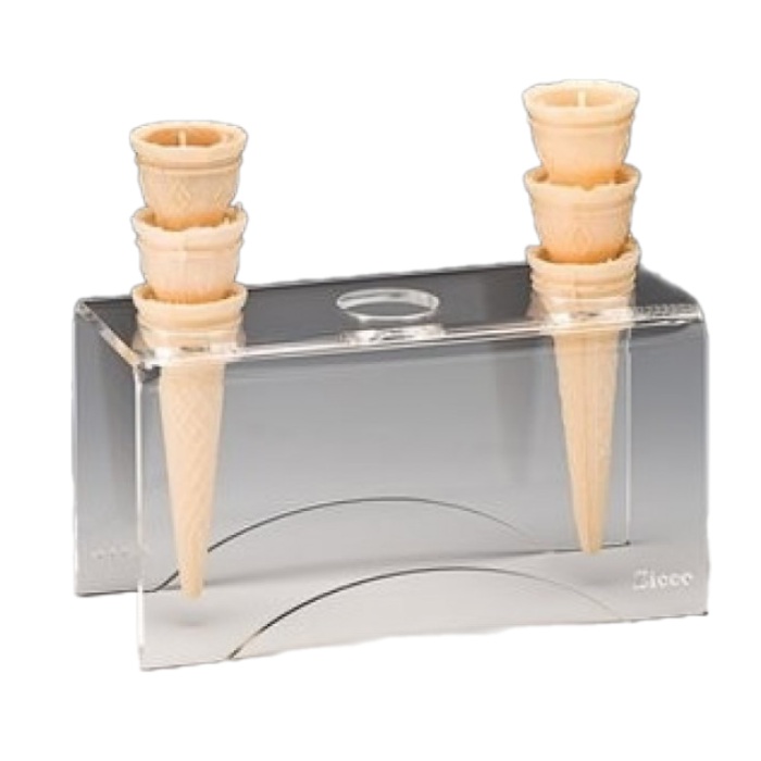 Suport cornete inghetata cu 3 compartimente RAKI, 20,5x8,5xh10cm, acrilic