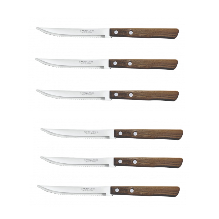Set 6 cutite friptura,steac SIMONAGGIO CUCINA MIA cu maner lemn