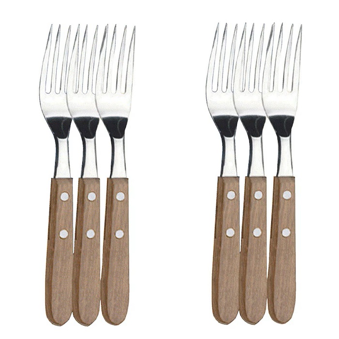 Set 6 furculite SIMONAGGIO CUCINA MIA cu maner lemn