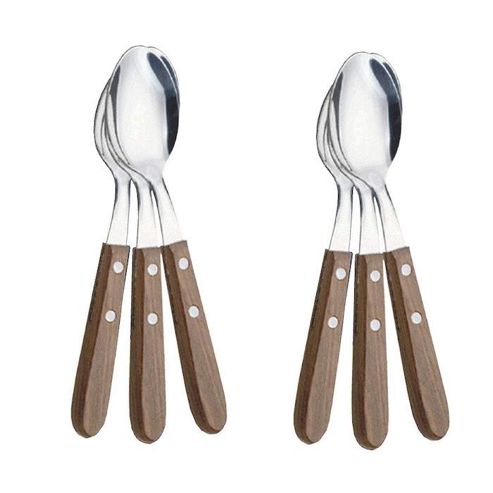 Set 6 linguri desert SIMONAGGIO CUCINA MIA cu maner lemn