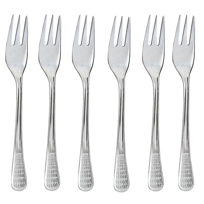 Set 6 furculite pentru desert CULINARO PEARL, inox