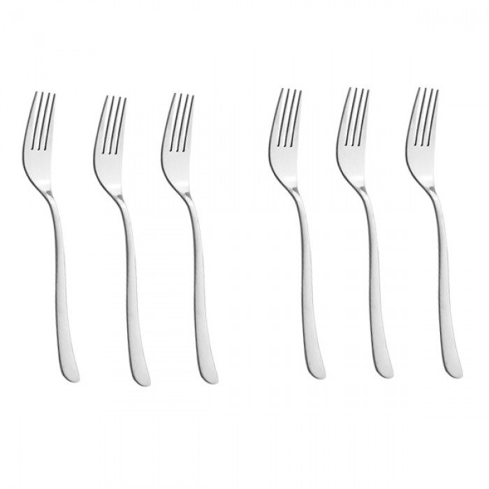 Set 6 furculite pentru desert CULINARO ROSE, inox