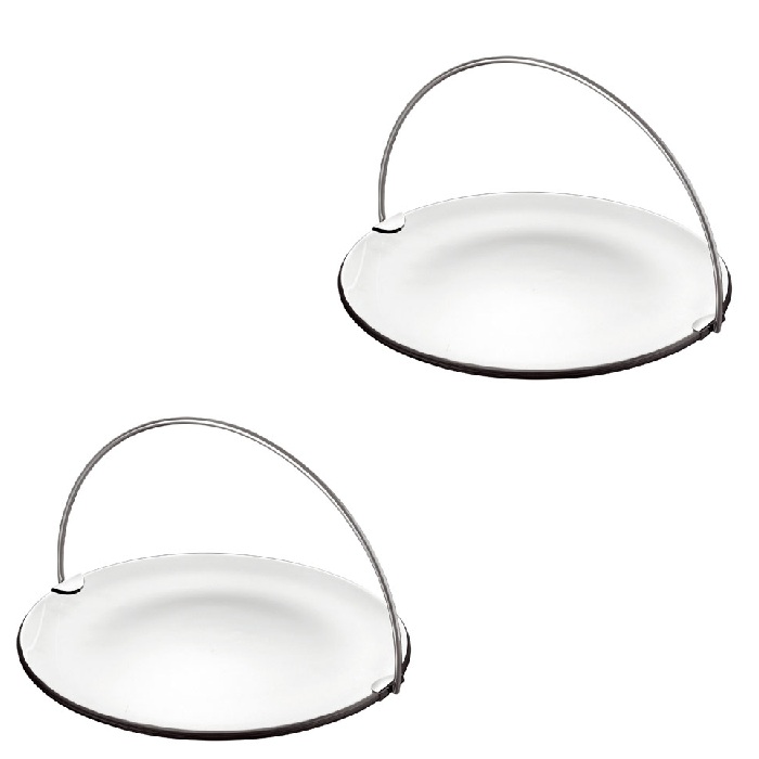 Platou din sticla temperata cu toarta metalica VIDIVI BANQUET 21xh13cm