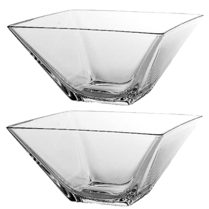 Bol patrat din sticla temperata VIDIVI TORCELLO 1800ml 20x20xh11cm