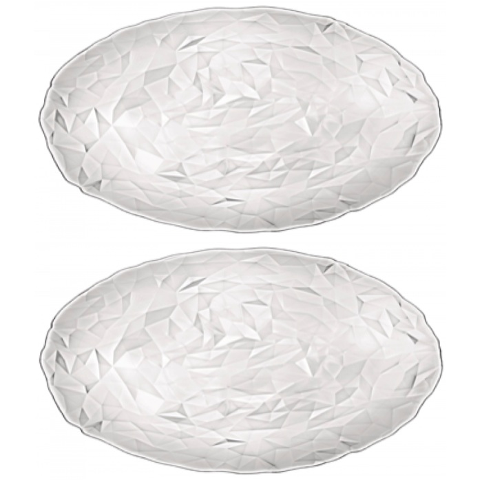 Platou oval din sticla BORMIOLI DIAMOND 34x26xh1,4cm
