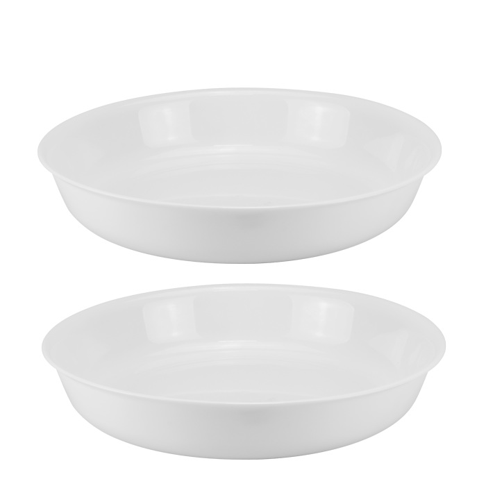 Tava cuptor rotunda din sticla opal MARINEX OPALINE, 2l, D28,2xh5,31cm