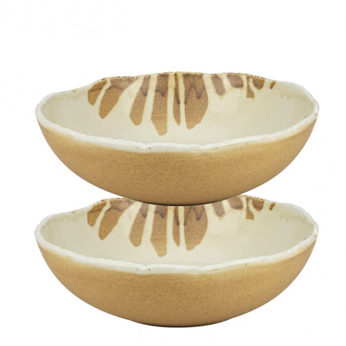 Bol din portelan CULINARO FUJI, D26xh8,4cm, bej