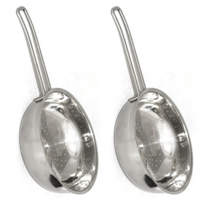 Set 2 strecuratoare cu maner 18 cm,inox