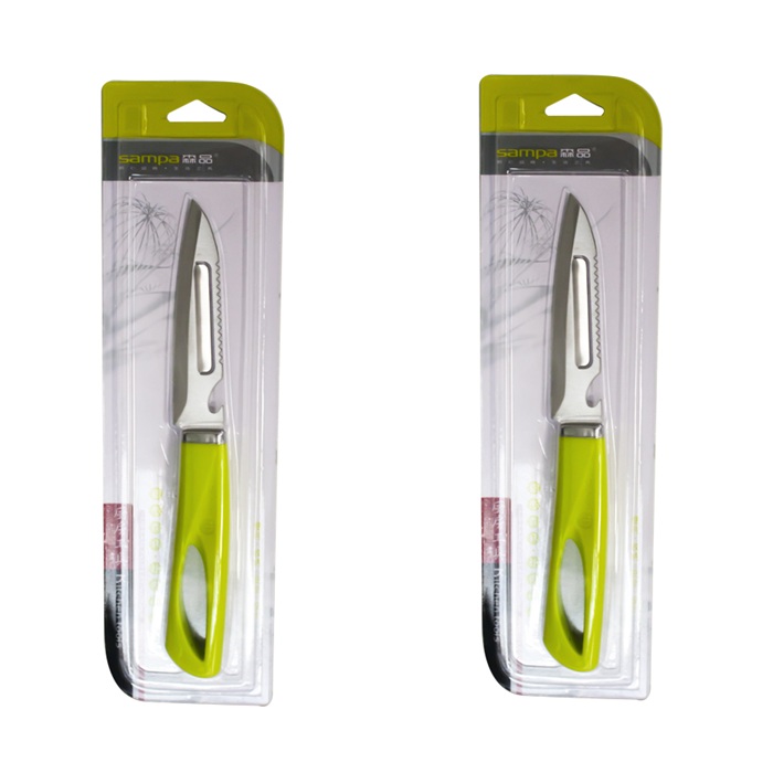 Set 2 cutite multifunctionale pentru legume si fructe RAKI, inox