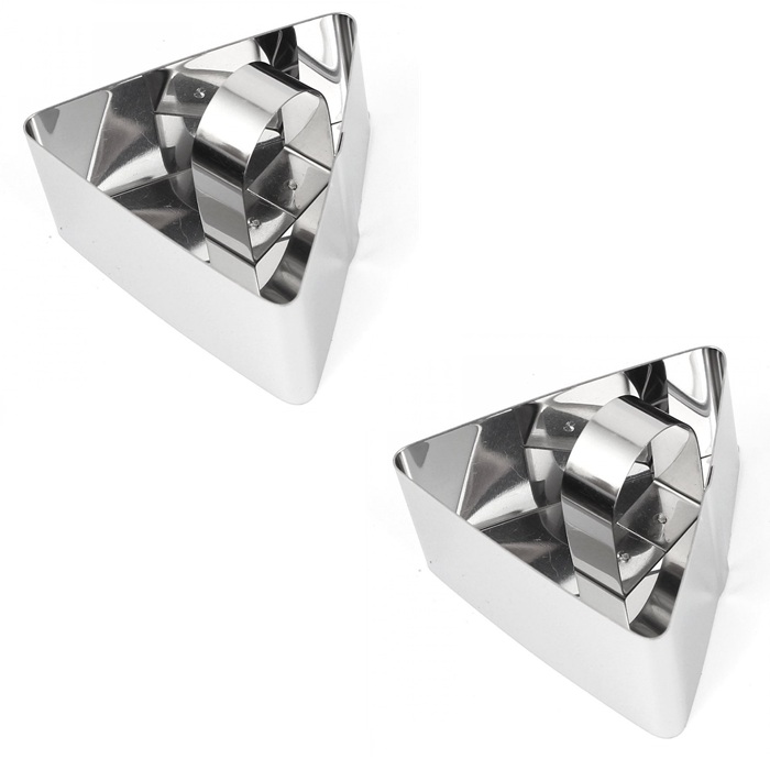 Set 2 forme inox triunghi pentru copt RAKI 8x8x8x4,5cm MN01981077