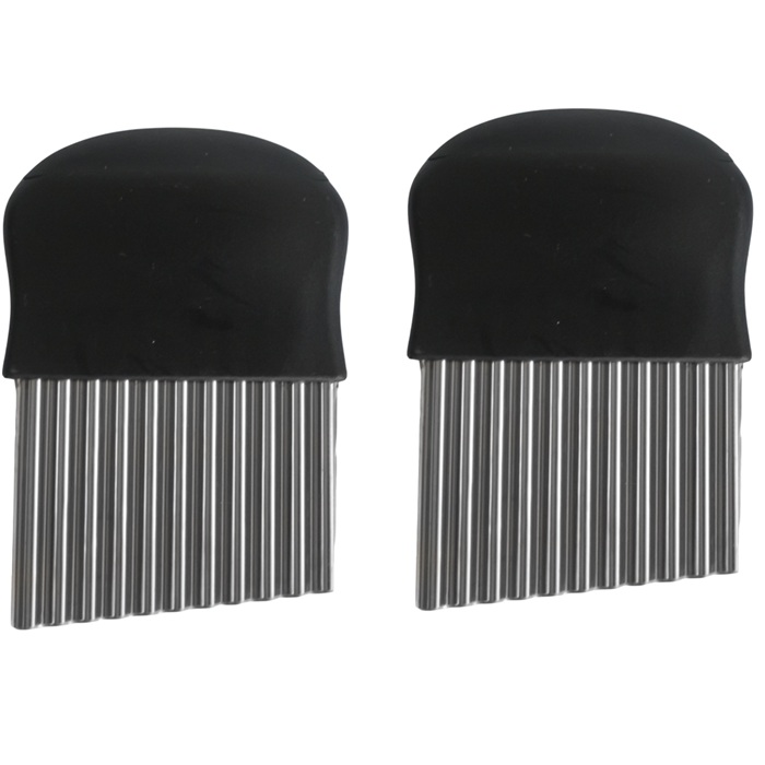 Set 2 cutite lama ondulat pentru legume/ branzeturi RAKI, inox