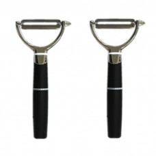 Set 2 decojitoare cartofi orizontal RAKI, metal cu maner negru