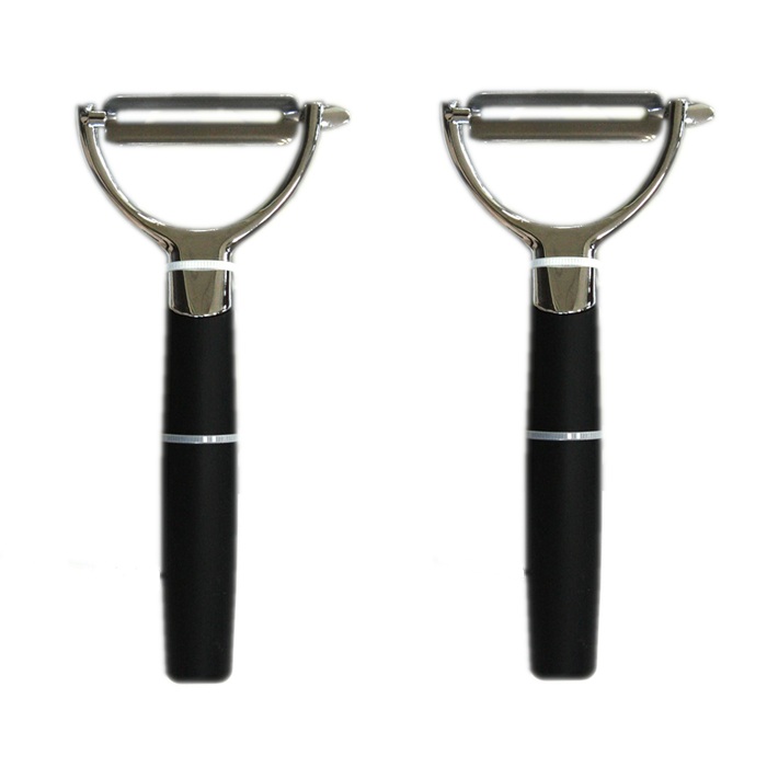 Set 2 decojitoare cartofi orizontal RAKI, metal cu maner negru