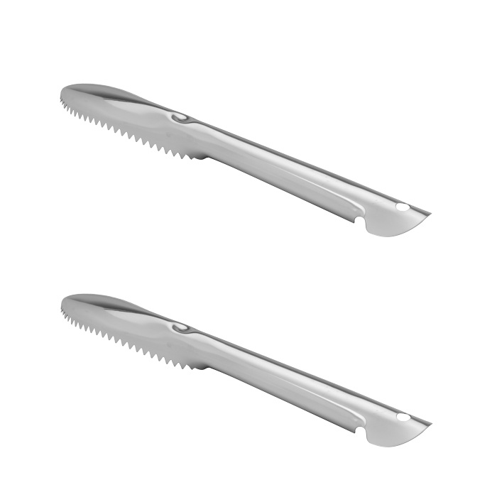 Set 2 dispozitive curatat solzi peste RAKI, inox, 0428