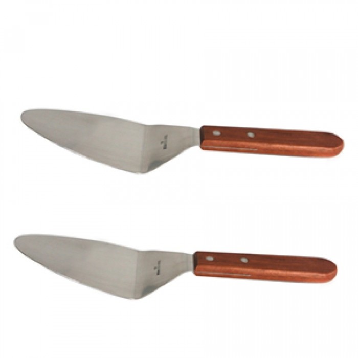 Set 2 spatule din inox RAKI pentru tarte,pizza cu maner lemn