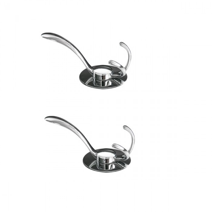 Cuier cromat baie cu 2 agatatoare MN0198339