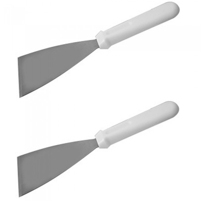 Set 2 spatule inox RAKI pentru pizza cu maner plastic 