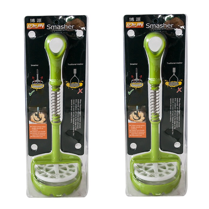 Set 2 zdrobitore pentru cartofi cu arc RAKI, din plastic