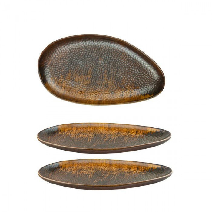 Platou oval portelan RAKI RUSTIK 38cm MN0156170