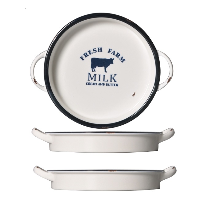 Platou portelan CULINARO HAPPY FARM 28x23xh4cm