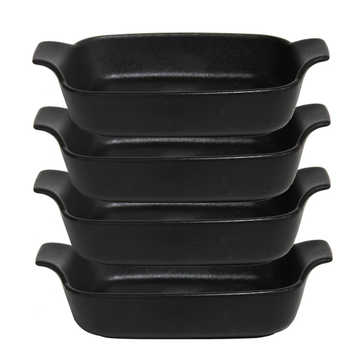 Tava cu manere CULINARO BLACK CERAMIC 20x13,5xh5,5cm din ceramica