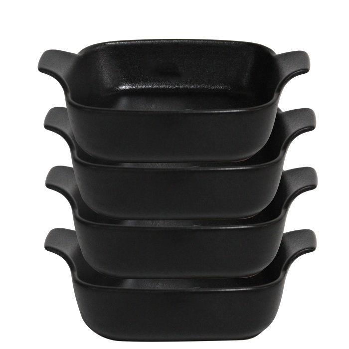 Tava cu manere CULINARO BLACK CERAMIC 15x15x5,5cm din ceramica