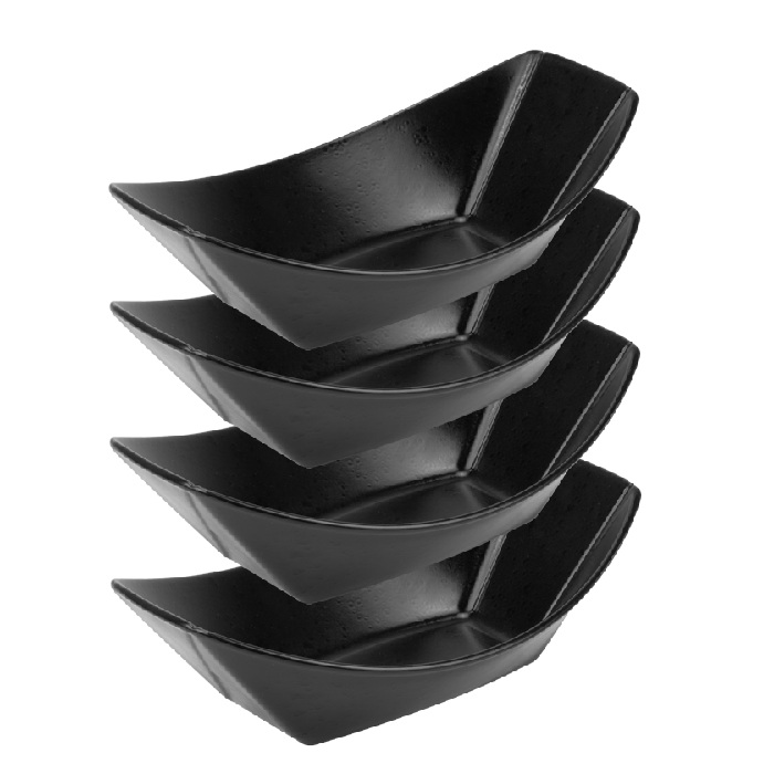 Bol ceramic tip barca CULINARO STREET FOOD, 23,9x13,4xh7cm, BLACK
