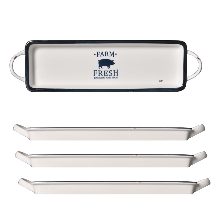 Platou portelan CULINARO HAPPY FARM 42x11xh3cm dreptunghiular