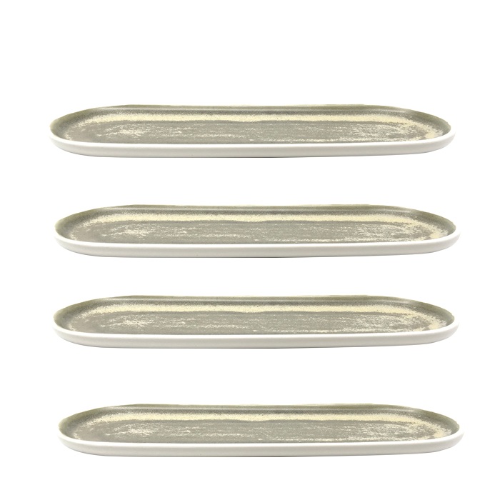 CULINARO IVY WHITE Platou portelan 38x13x2,5cm