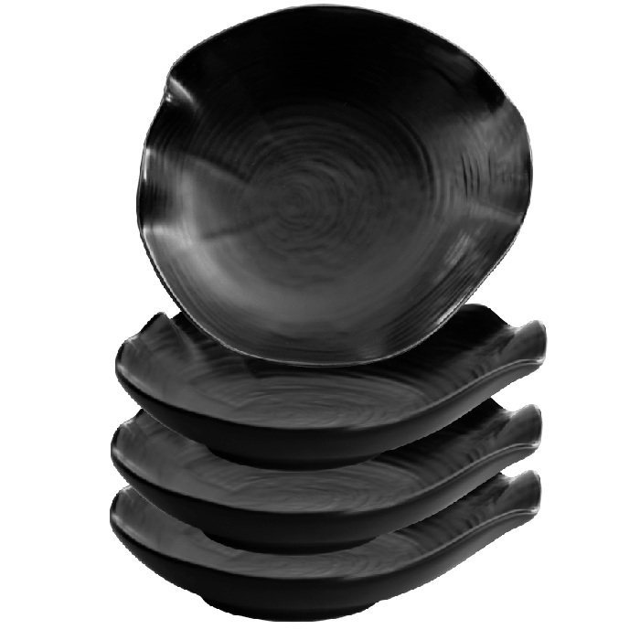 Farfurie adanca din portelan CULINARO WILLOW BLACK, 27cm