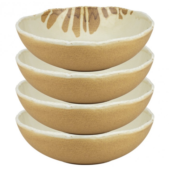 Bol din portelan CULINARO FUJI, D21xh7,6cm, bej