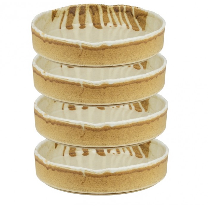 Farfurie adanca portelan cu margine inaltata CULINARO FUJI, D21xh4,4cm, bej