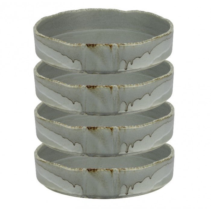 Farfurie adanca portelan cu margine inaltata CULINARO FUJI ASH, D21xh4,4cm, gri