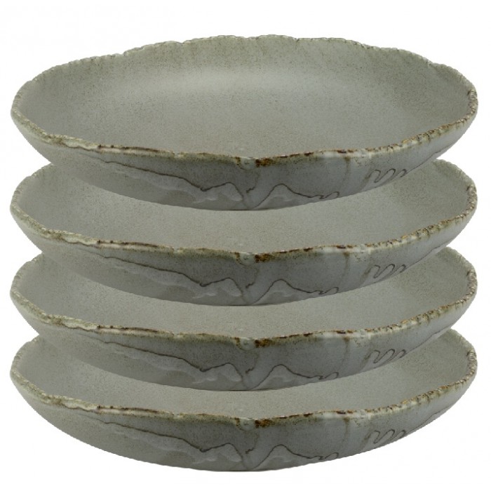 Farfurie adanca portelan CULINARO FUJI ASH, D21,5xh5cm, gri