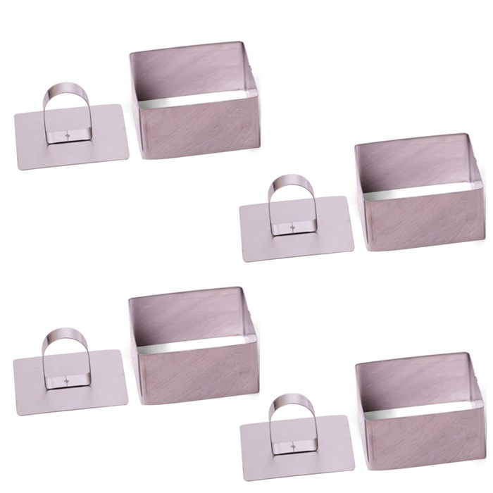 Set 4 forme din inox patrata RAKI 8x8xh4cm MN01981075