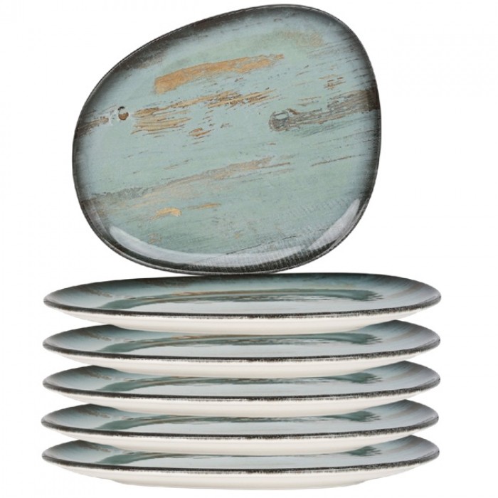 Farfurie intinsa asimetrica portelan BONNA MADERA, 24cm (MDRMT VAO 24DZ)