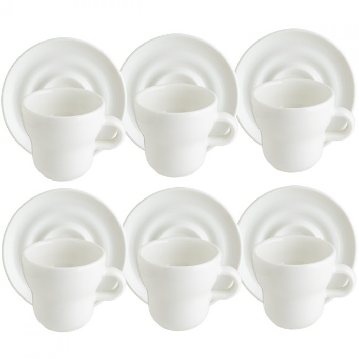 Ceasca cu farfurioara pentru espresso, din portelan BONNA KAFF, 75ml (KAF01ESP-F + KAF01ESP-T)