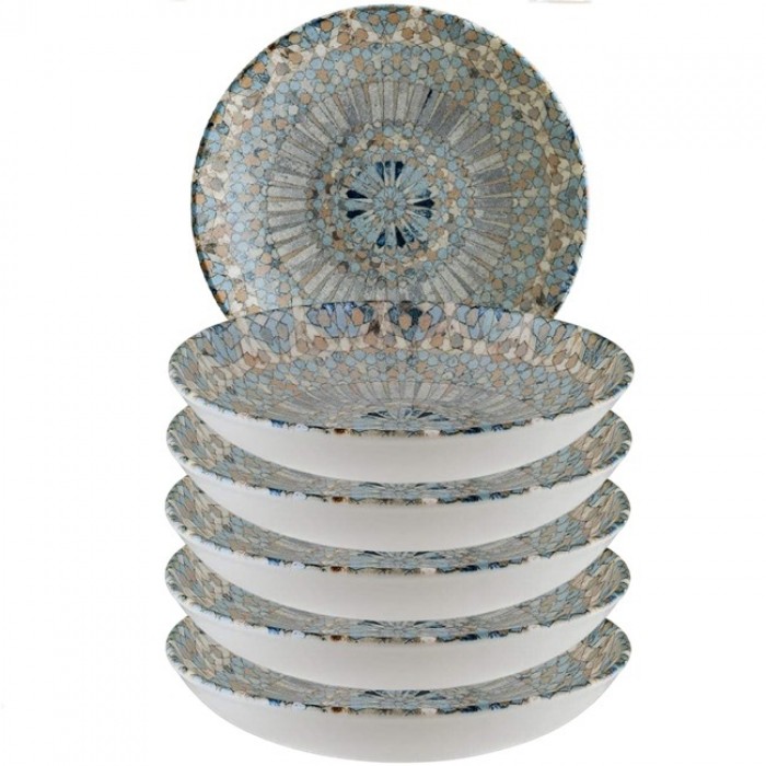 Farfurie adanca din portelan BONNA LUCA MOSAIC, D23cm, 1000ml (S-MT-LUCMZ BLM 23CK)