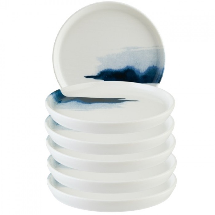 Farfurie intinsa cu margine ridicata, din portelan, BONNA BLUE WAVE, D22cm (BLW HYG 22DZ)