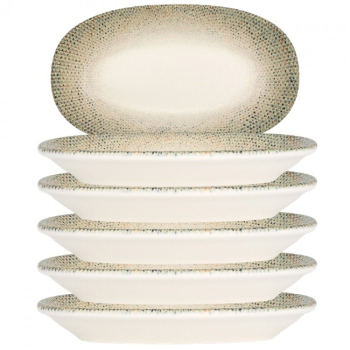 Farfurie portelan ovala BONNA SWAY, 19x11cm (S-MT-SWY GRM 19OKY)