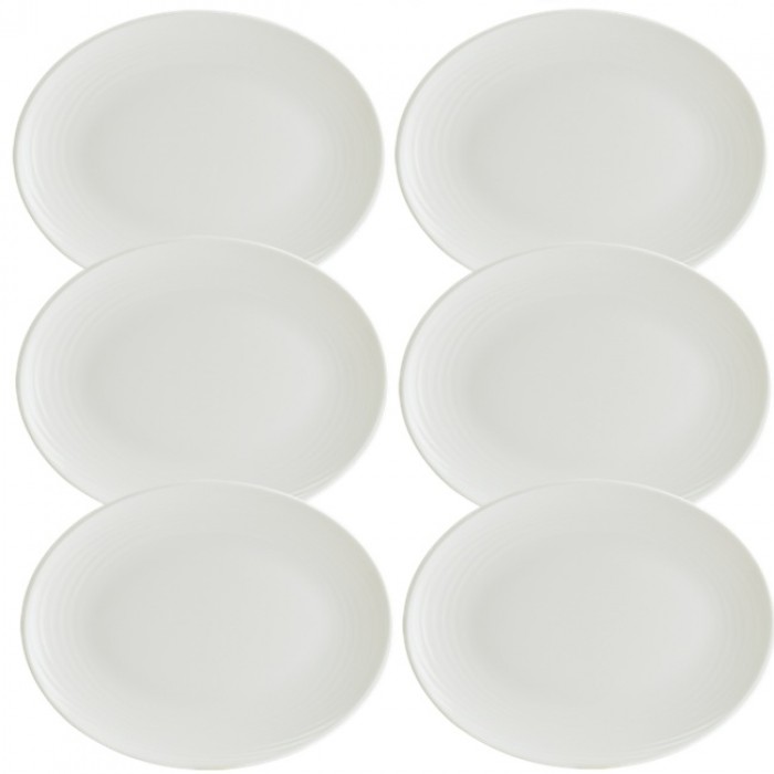 Farfurie intinsa ovala BONNA LOOP, 25x19cm, portelan, alba (LOP MOV 25OV)