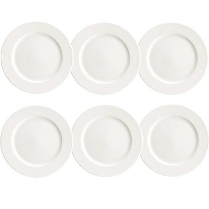 Farfurie intinsa rotunda BONNA LOOP, D21 cm, portelan, alba (LOP 21DZ)