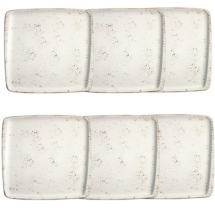 Farfurie patrata din portelan BONNA GRAIN 27x25cm (GRA MOV 34KR)