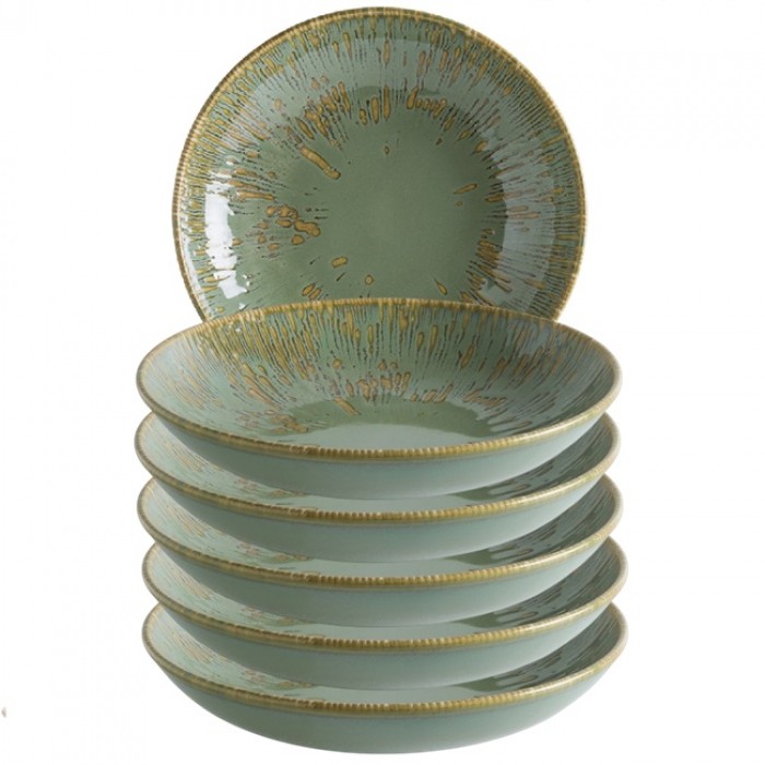 Farfurie adanca portelan BONNA SNELL SAGE, D23cm, 1000ml, verde (S-SAG SNL BLM 23CK)